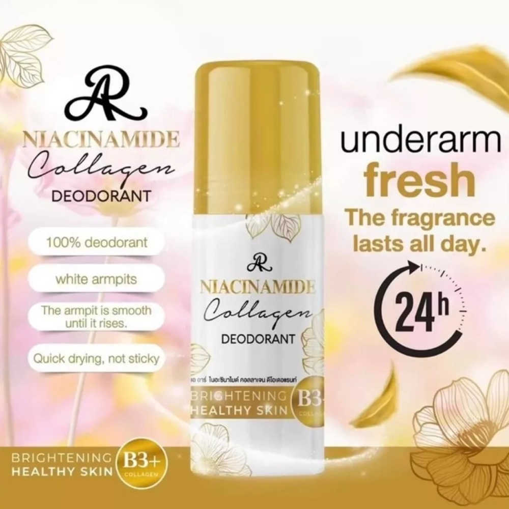 3x AR Niacinamide Collagen Deodorant - Brightening Healthy Skin B3 + Collagen